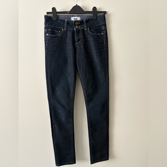 Paige Premium Denim Hidden Hills Straight Jeans Dark Wash Size 26 - Picture 1 of 5